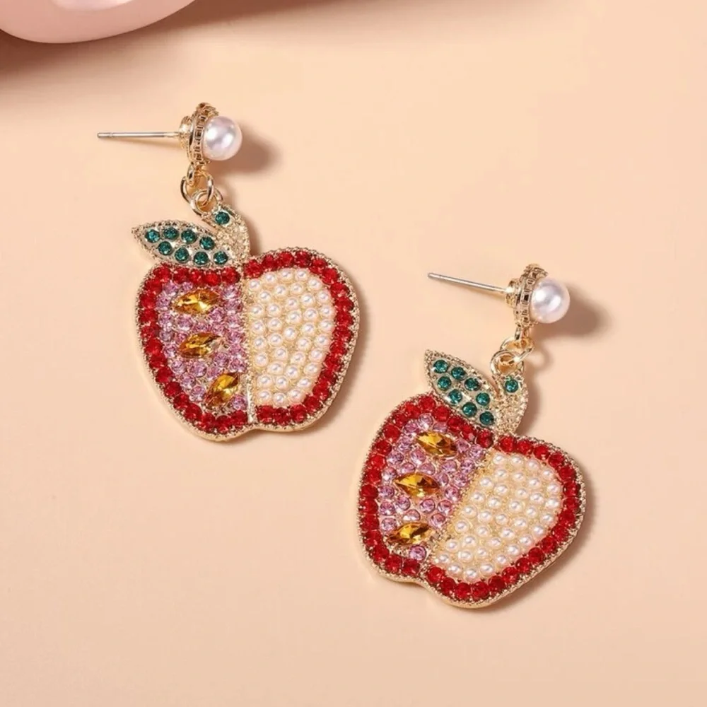 🍎 Apple Earrings 🍎 - Picture 1 of 4